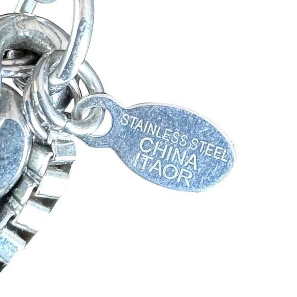 Stainless Steel Necklace Multi Strand HEART CHARM VINTAGE ITAOR 18 Inches - Picture 5 of 9